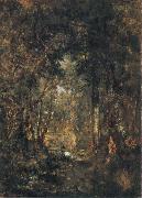 Theodore Rousseau In the Wood at Fontainebleau Sweden oil painting artist